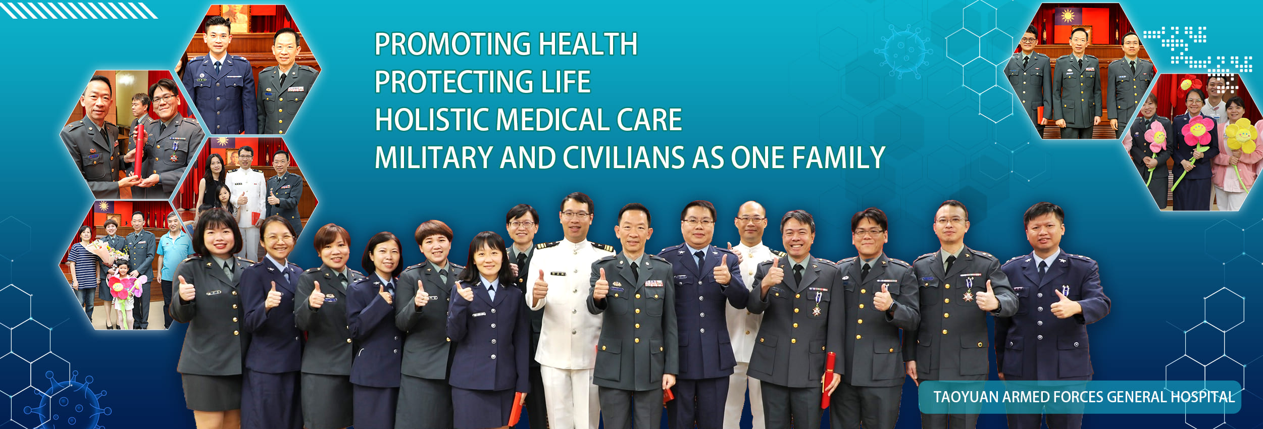Promoting health, protecting life, holistic medical care, military and civilians as one family